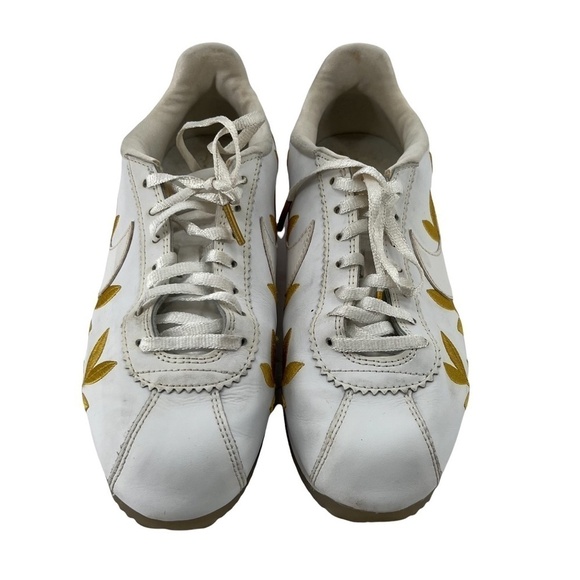 Nike Gold Metallic Leaf Classic Cortez Sneakers Size 8 Women’s - Picture 3 of 9